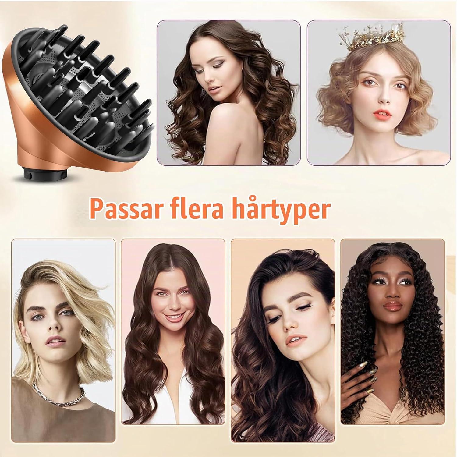 Thumbnail 6 de Chuancheng diffusorfäste för Dyson Airwrap, uppgraderat i guld