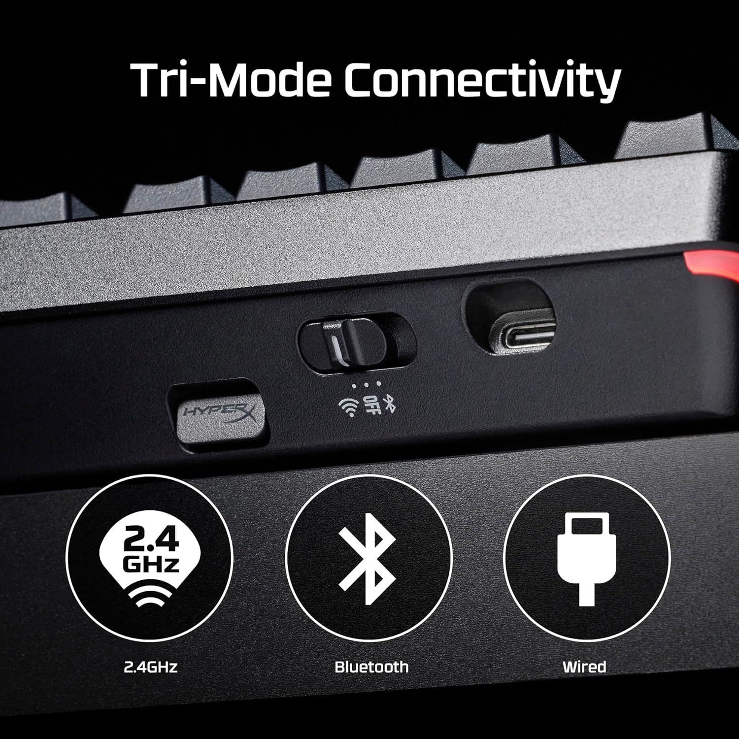 Thumbnail 2 de HyperX Alloy Rise 75 Wireless (75% Hot-Swap) – Dual-Wireless + Bluetooth Gaming-Tastatur, QWERTY US Layout