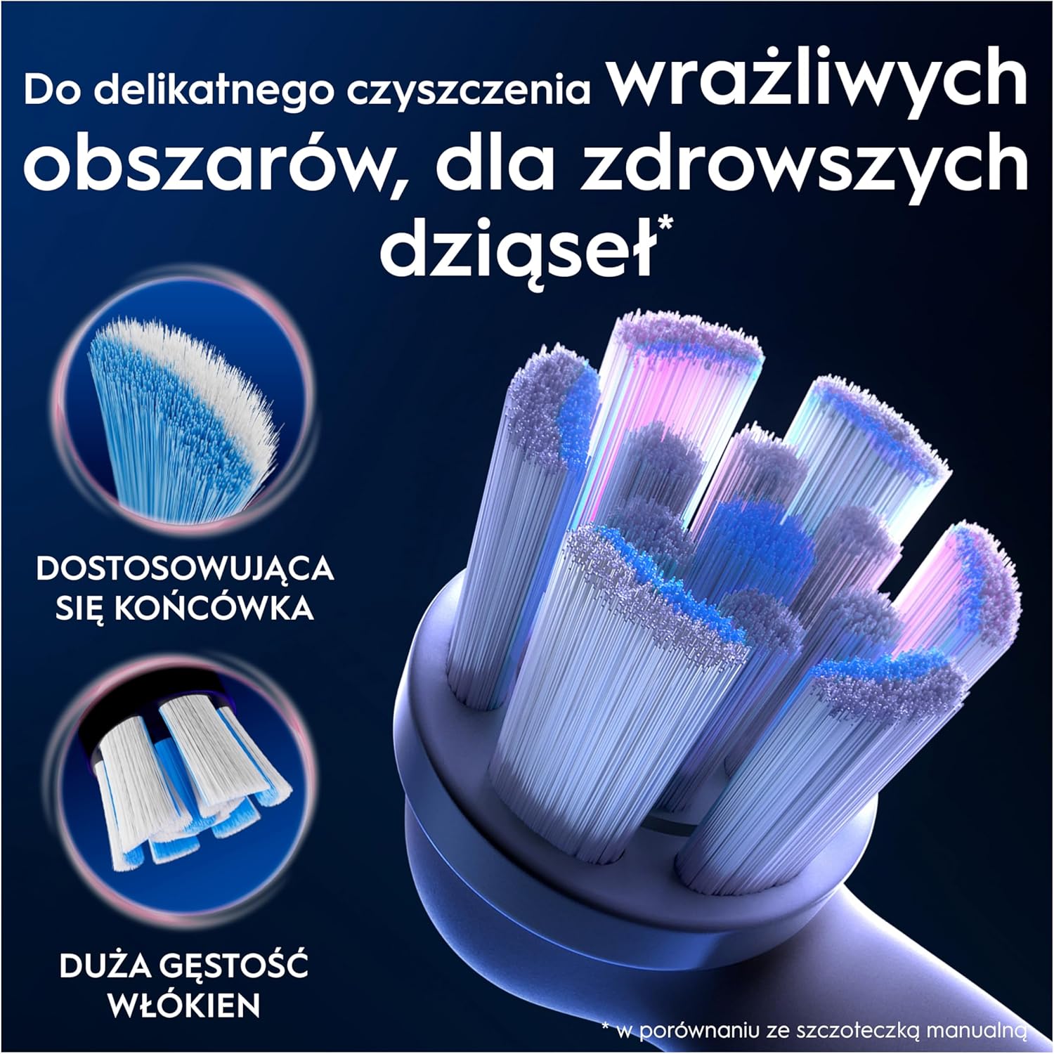 Detalle de Oral-B iO Sanfte Reinigung Aufsteckbürsten – 8 Stück (Original) für empfindliches Zahnfleisch & Zähne