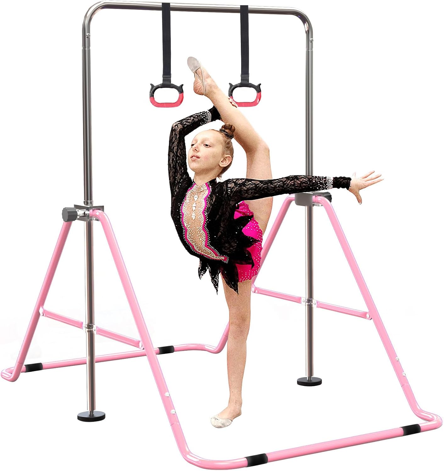 FBSPORT Gymnastics Bars – Adjustable Height Folding Horizontal Bar for Kids’ Training