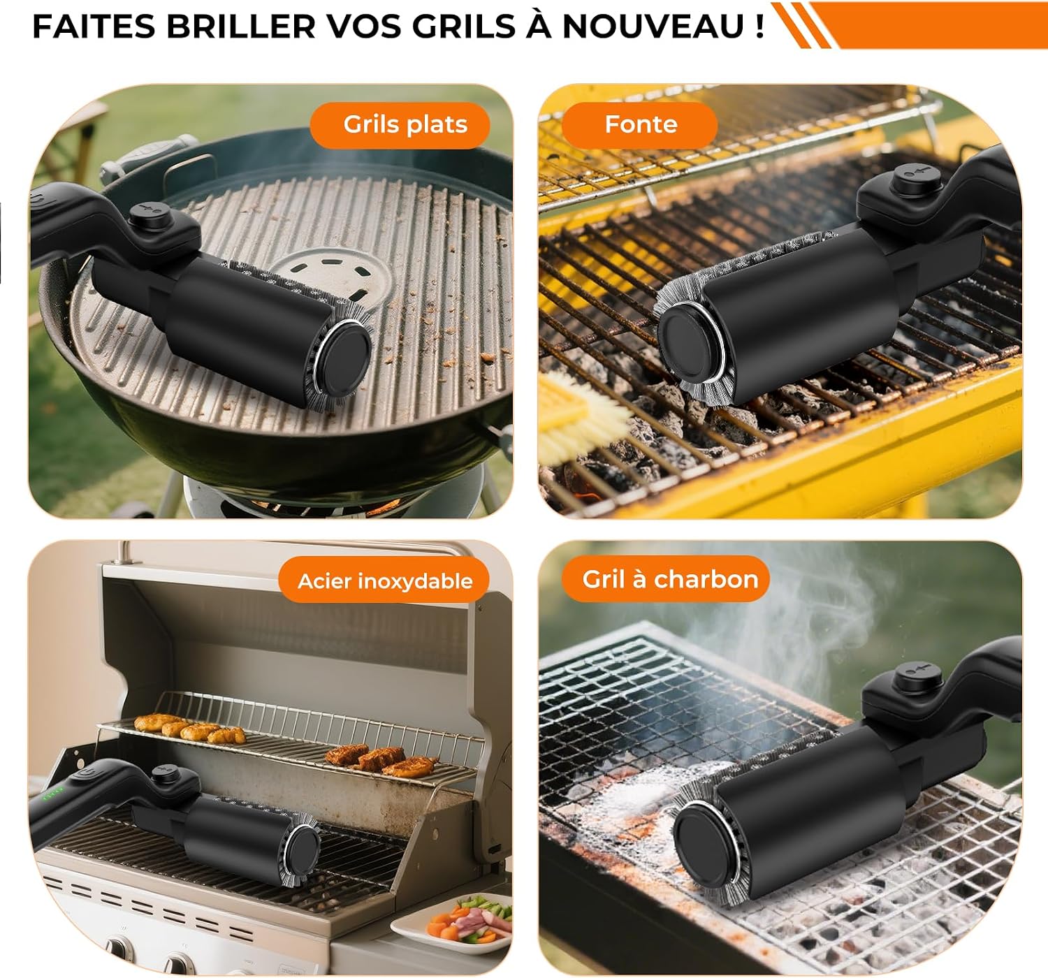 Thumbnail 6 de YKYI Brosse Barbecue Électrique sans Fil: nettoyage puissant et polyvalent pour grilles