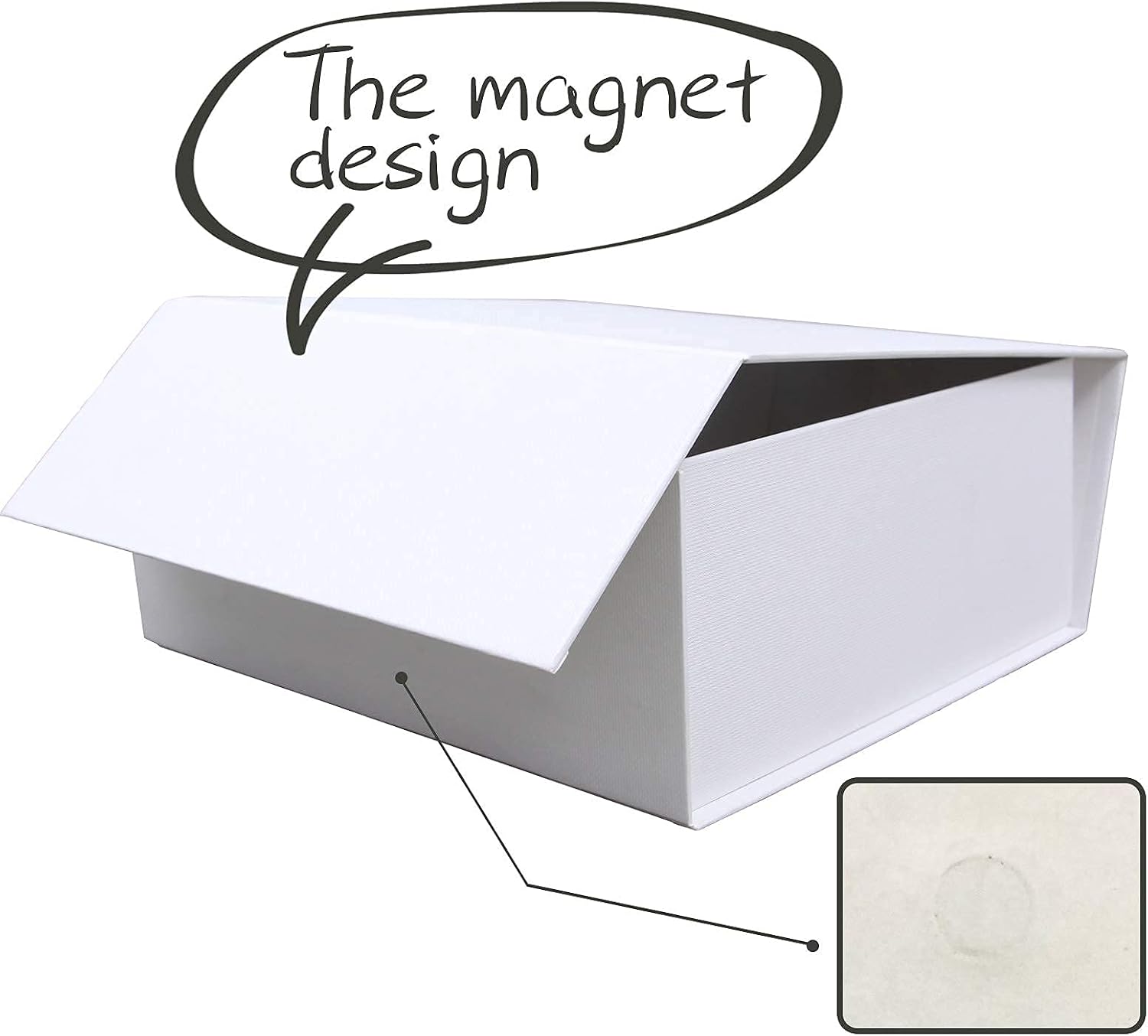 Thumbnail 6 de Rsgift White Gift Box with Lids, 9.7x7.2x3.3 Inch, Magnetic Closure Collapsible Gift Boxes for Presents