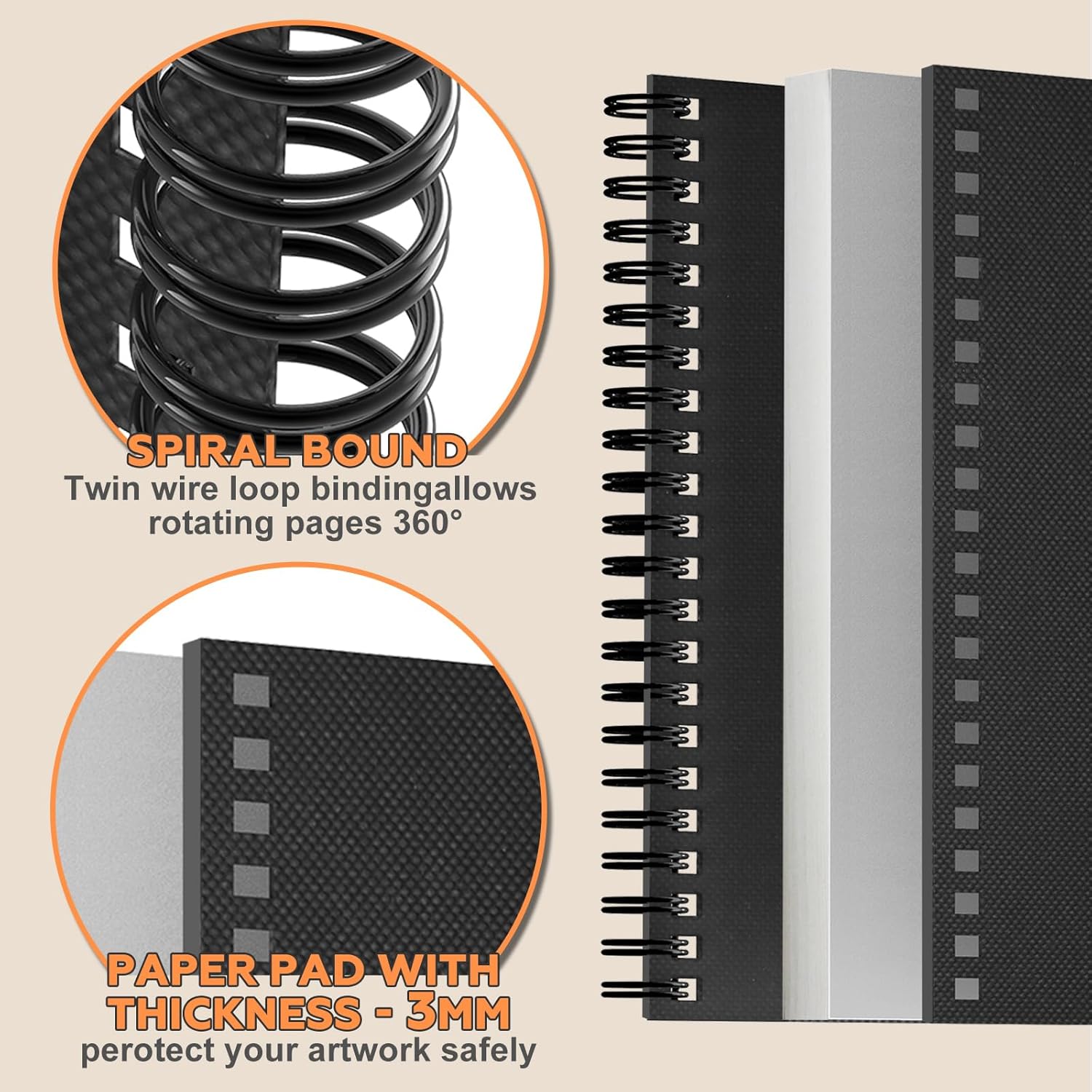 Thumbnail 2 de joibabe A5 Sketch Book 160 Sheets — 100gsm sketchpad 📕