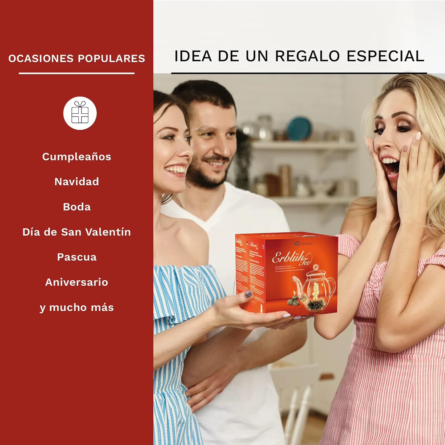 Thumbnail 6 de Creano Té Flowers Regalo con 12 Flores Magnéticas 🌸