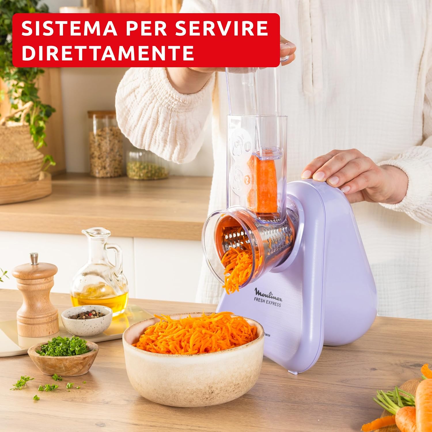 Detalle de Moulinex Fresh Express DK8546 tritaverdure 4 in 1