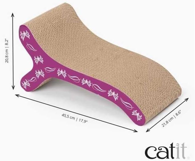Detalle de Catit Kratzpappe für Katzen – Kratzliege aus Pappe mit Katzenminze, 40,6 cm