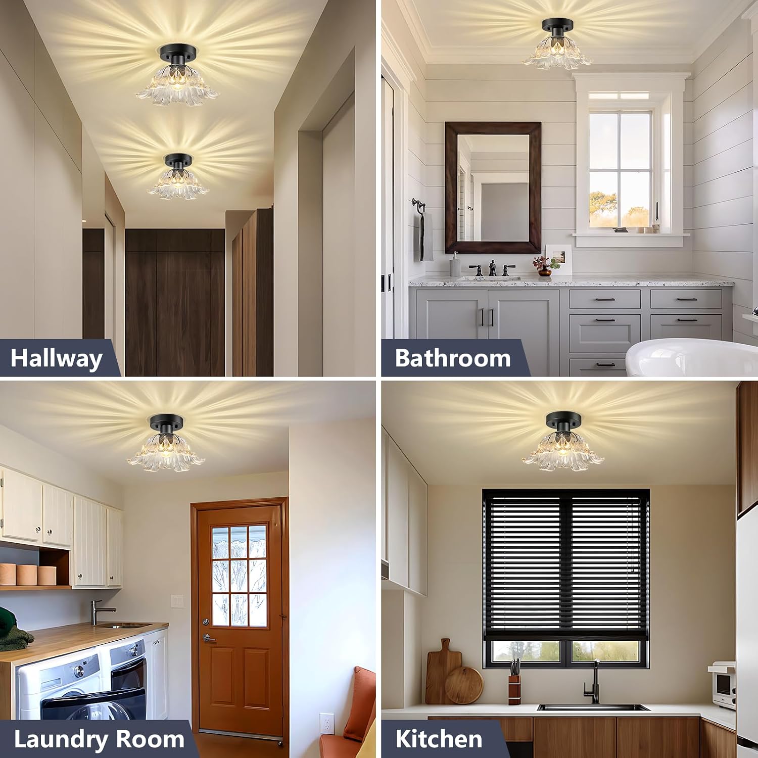 Thumbnail 6 de Semi-Flush Ceiling Light, 11.02-Inch