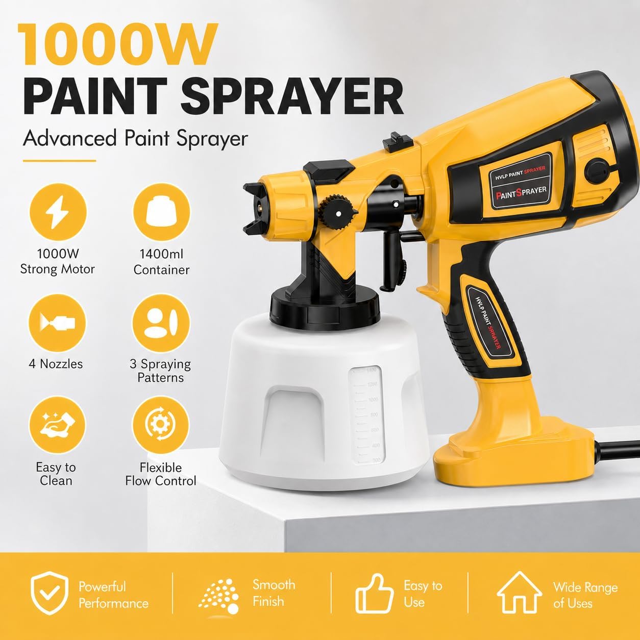 Detalle 2 de HVLP Paint Sprayer, 1400 mL Container