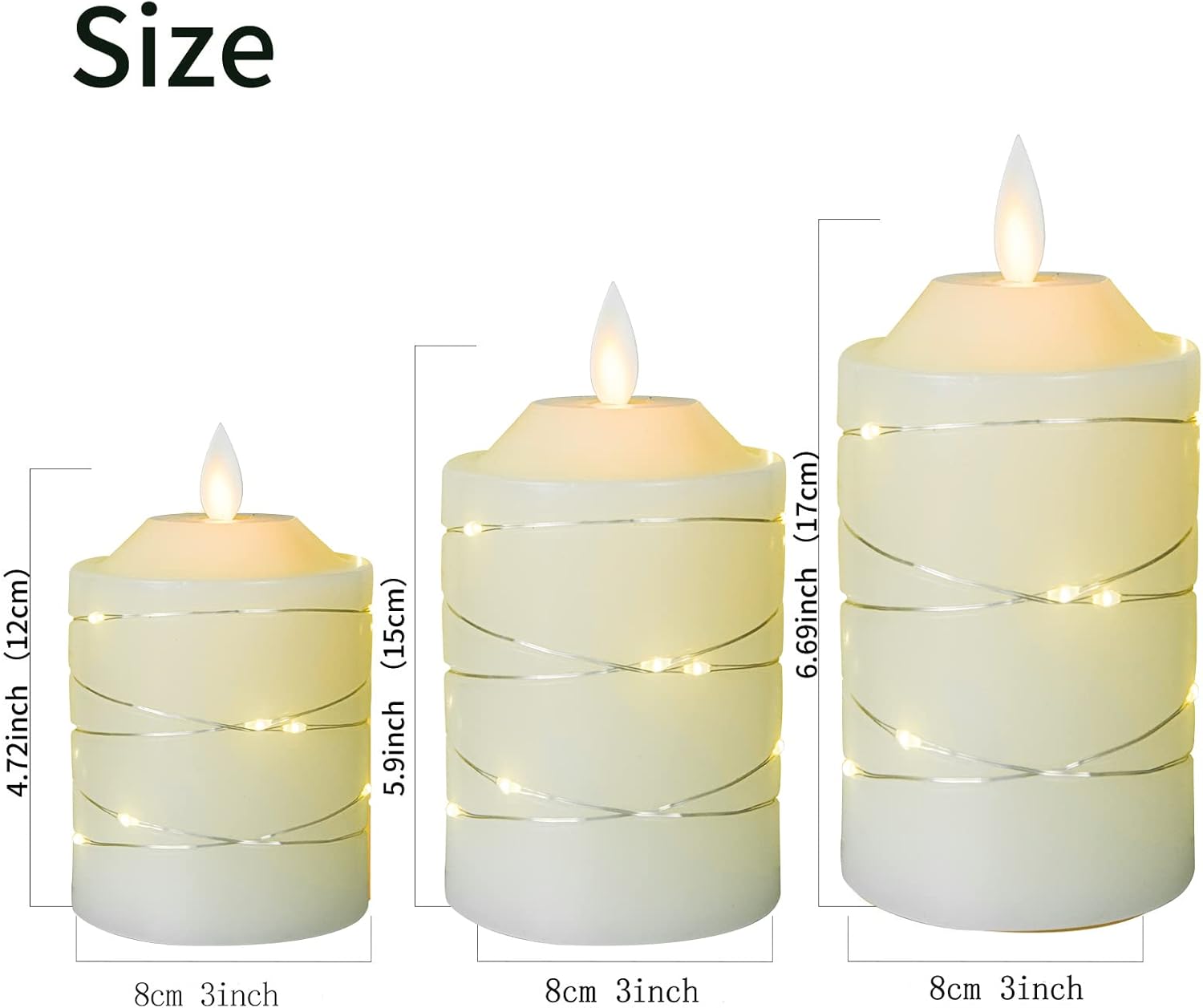 Thumbnail 4 de Nancia flameless LED candles 3 pack