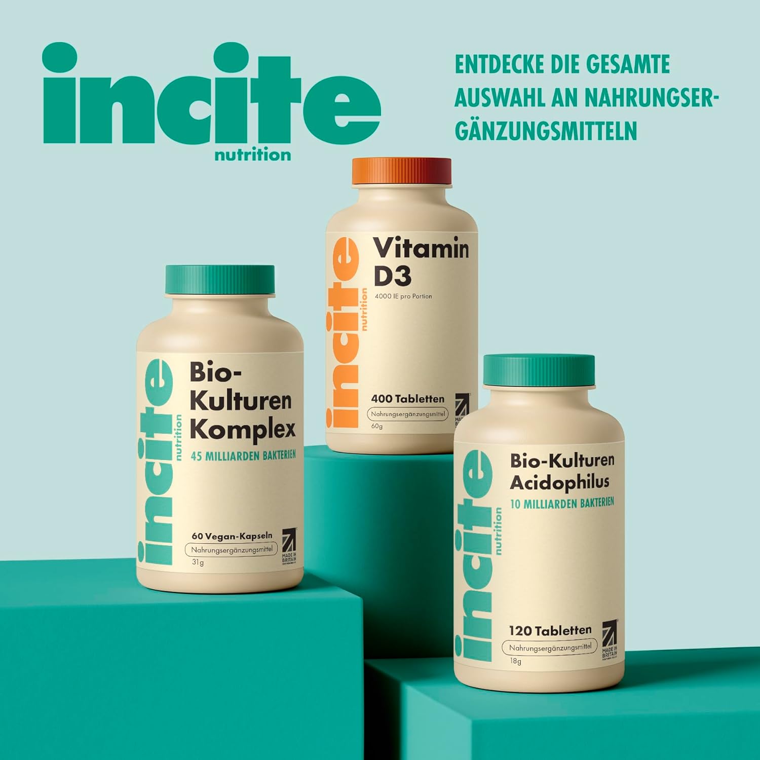 Thumbnail 6 de Incite Nutrition Acidophilus Bio-Kulturen Tabletten mit Lactobacillus Gasseri (10 Milliarden KBE, 4 Monate Vorrat) – vegan