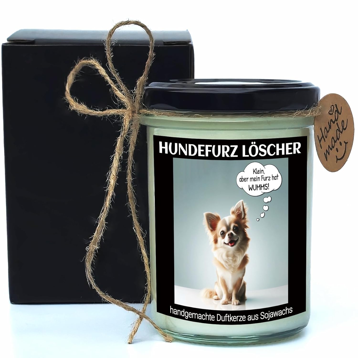 Hundefurz Löscher Duftkerze – Lustige Chihuahua Kerze mit Spruch