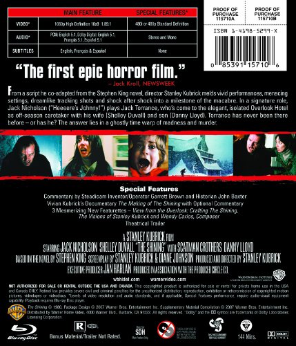 Thumbnail 1 de Shining, The: Special Edition 085391157106 Blu-ray, Widescreen