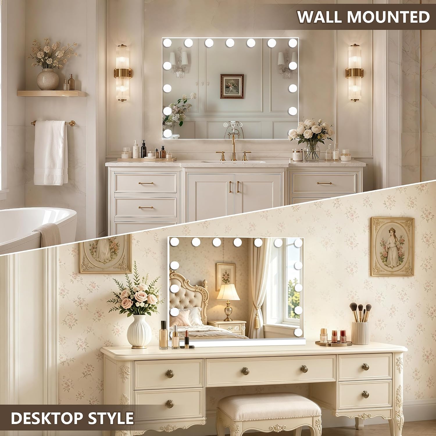 Detalle 2 de Ratsamee Hollywood Vanity Mirror 23" with 15 bulbs