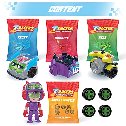 Thumbnail 2 de T-Racers Serie Glow Race colección completa de coches y pilotos 🎲