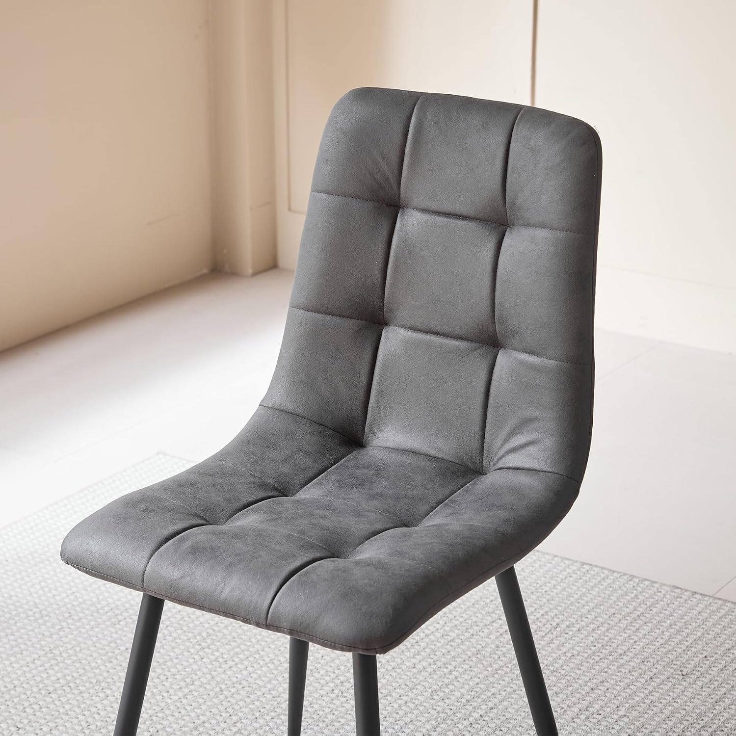 Thumbnail 3 de BenyLed BNY-9GE eetkamerstoelen, set van 6 in donkergrijs kunstleer