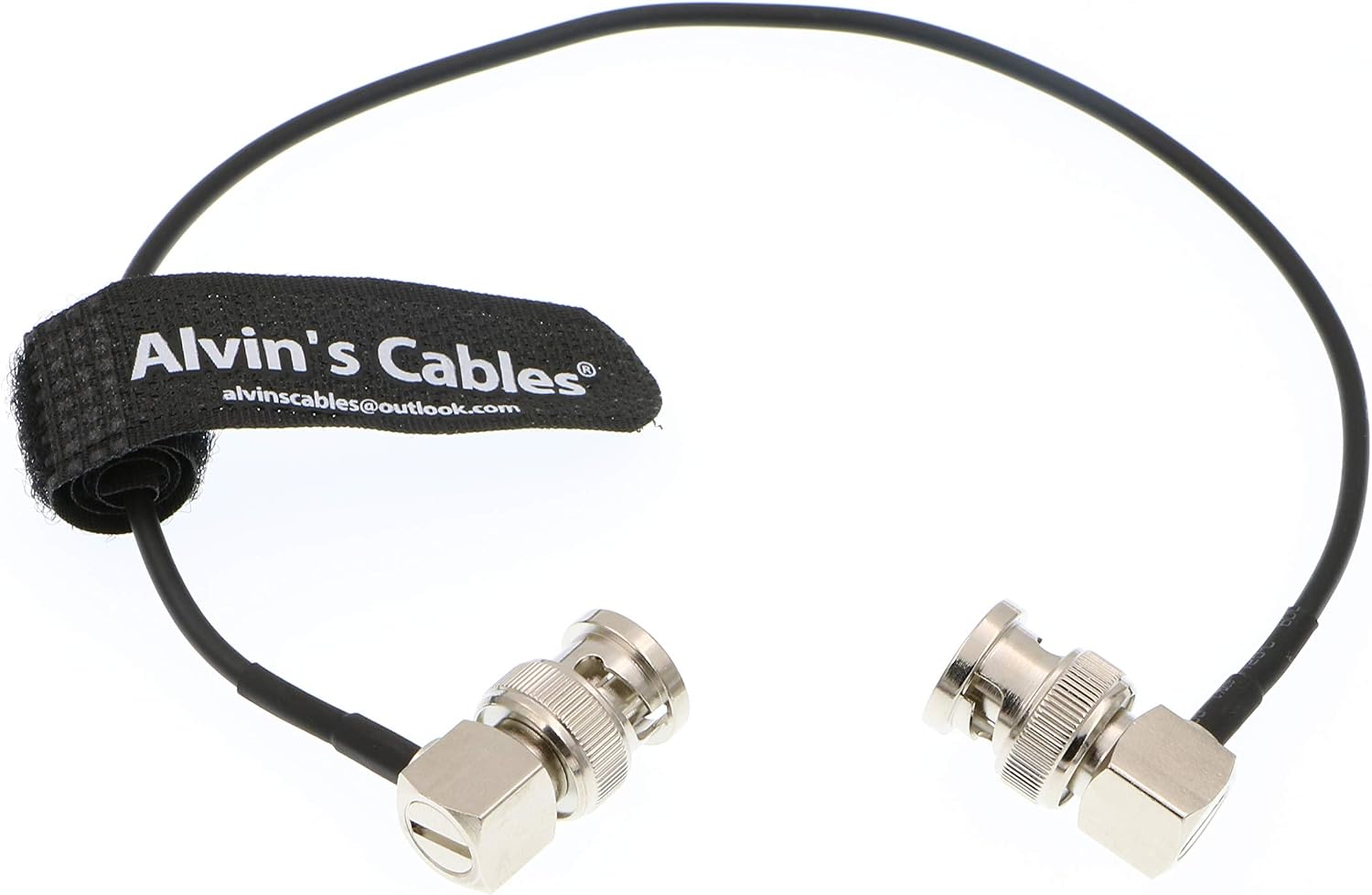 Detalle 2 de Alvin's Cables RG179 Blackmagic HD/SDI Coax BNC Male to Male Right-Angle Cable (30CM)