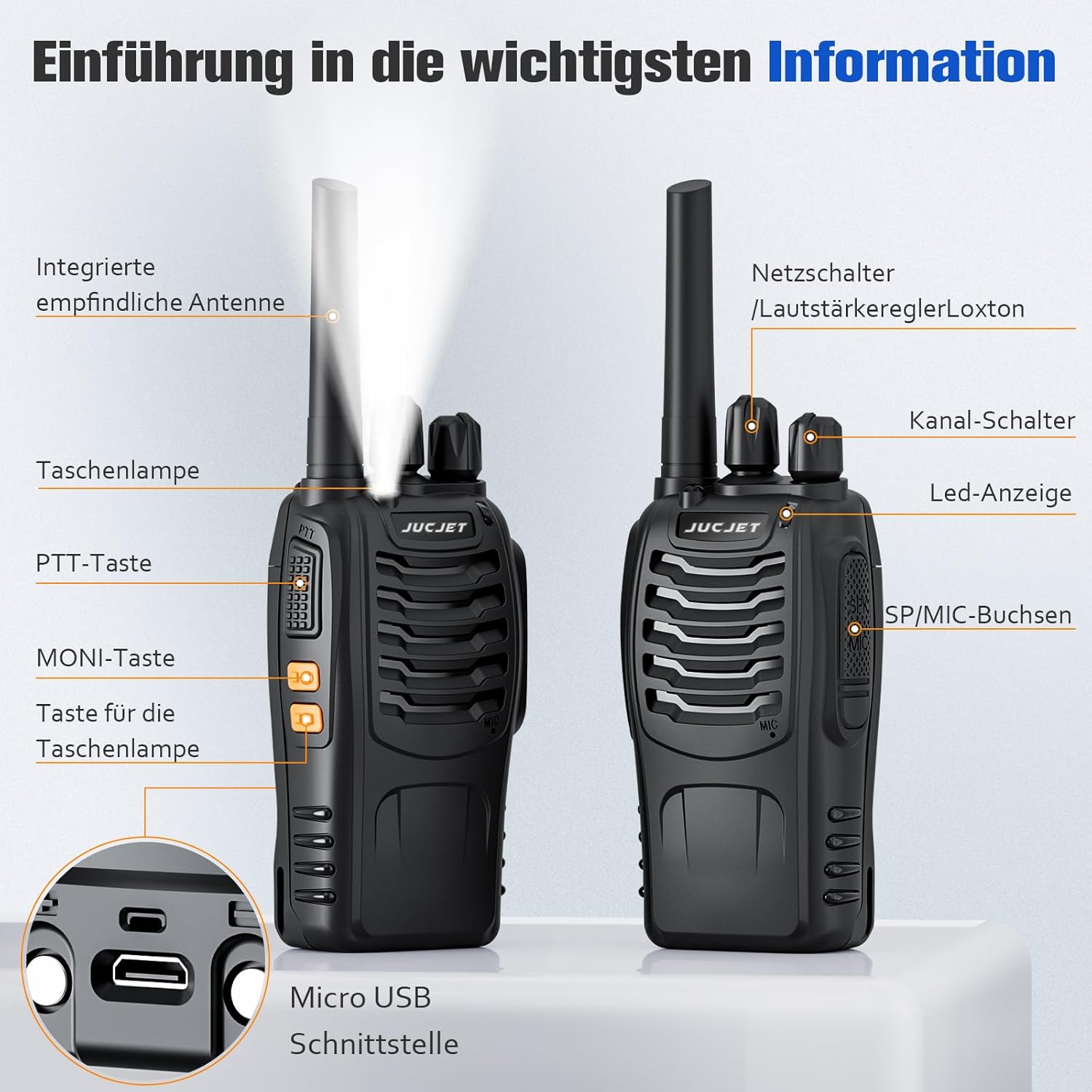 Thumbnail 1 de JUCJET 88E Walkie Talkie