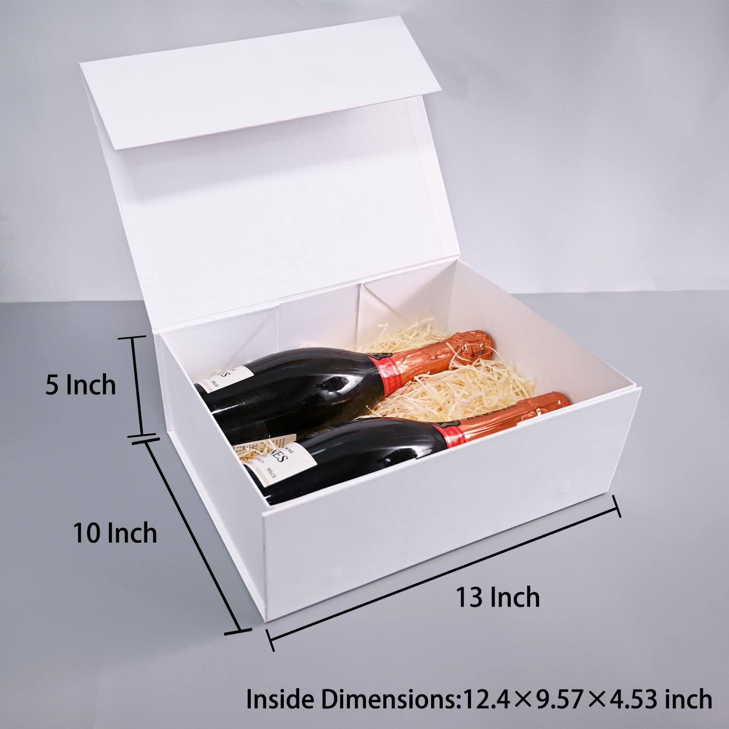 Thumbnail 3 de LIFELUM White Magnetic Gift Boxes, 5-Pack with Ribbon, Cards & Filler