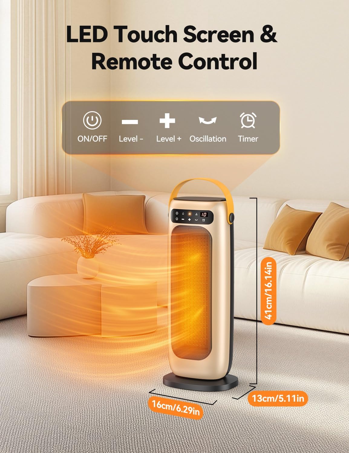 Detalle 2 de Electric Heater 1500W PTC Ceramic room heater