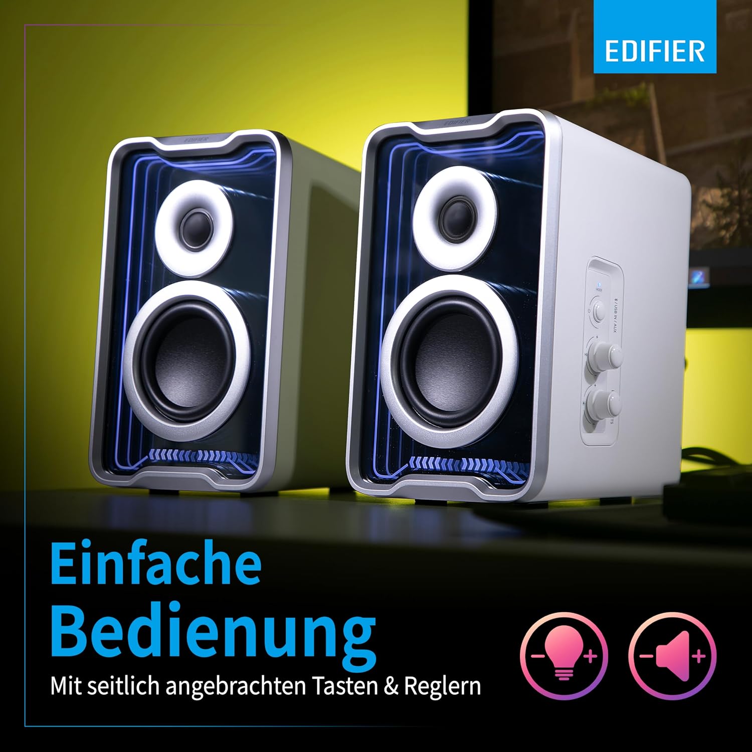 Thumbnail 6 de Edifier QR30: Aktiver Desktop-Lautsprecher mit Bluetooth 5.4, 30 Watt RMS, Weiß