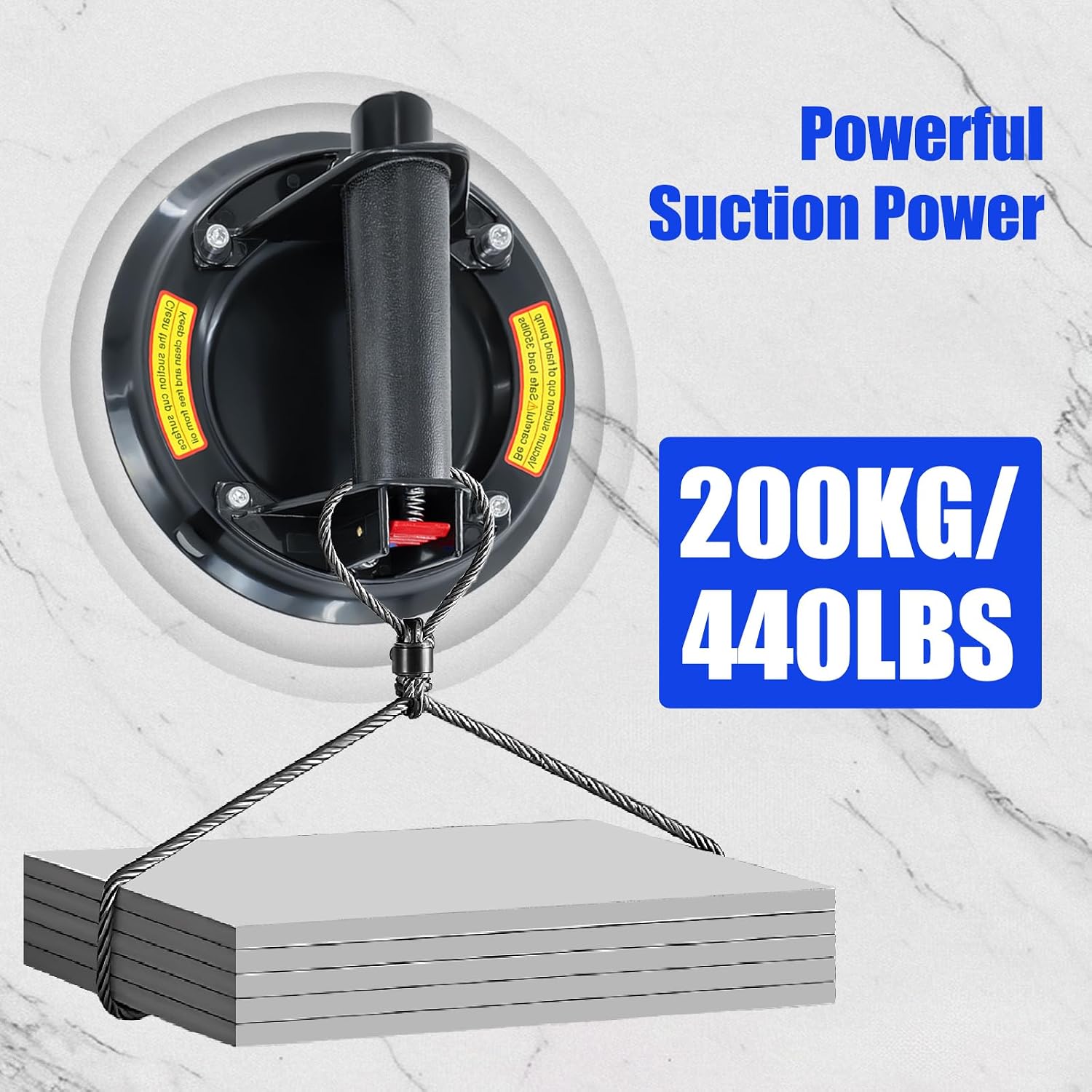 Thumbnail 1 de 8" Glass Suckers Lifters 200 kg heavy-duty suction cups