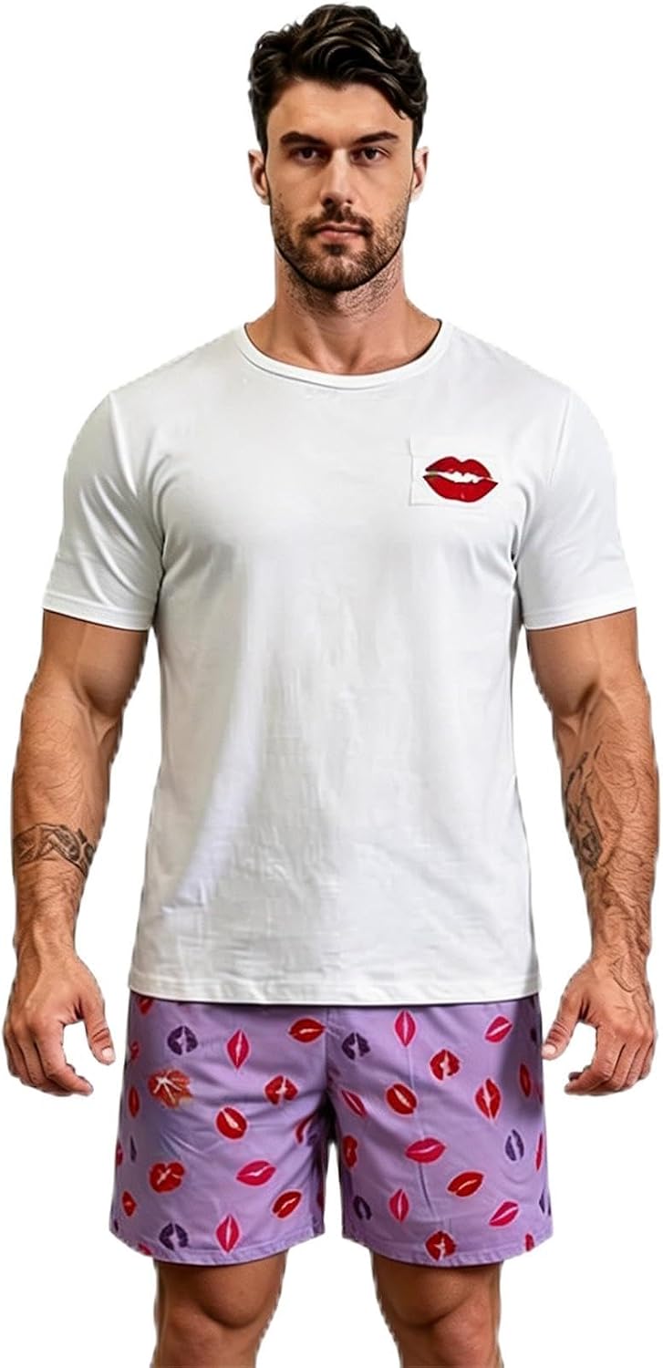 Detalle de Zefortex Men's Pajama Set, 95% Polyester