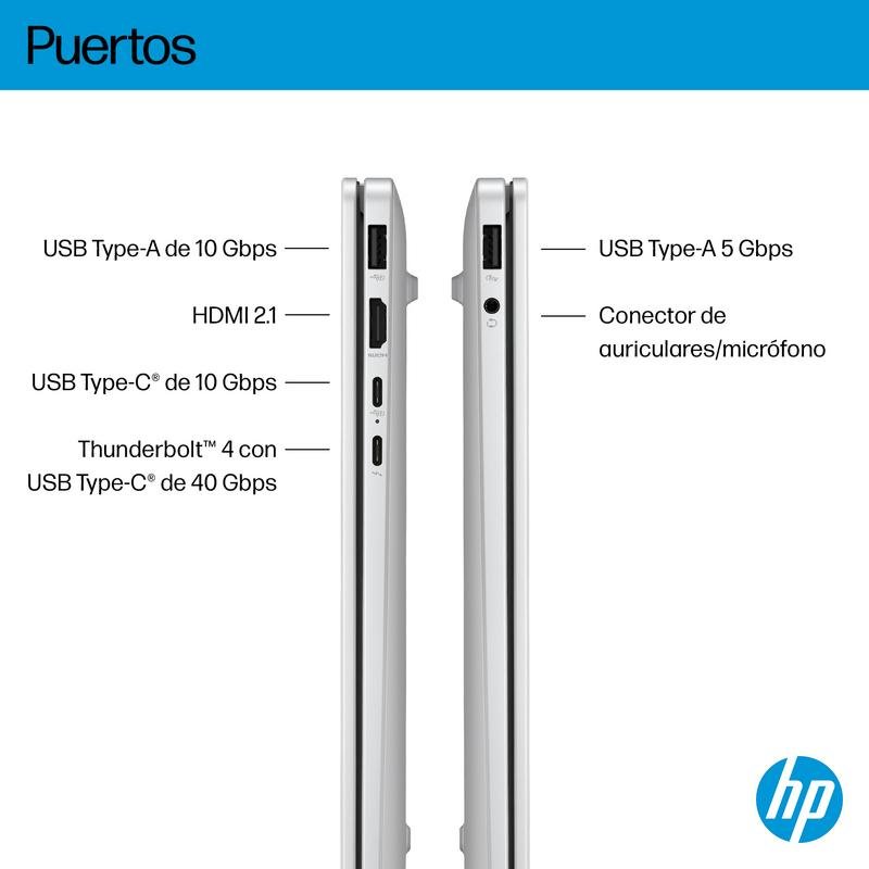 Detalle de HP OmniBook 7 AI 14-fr0011ns: Portátil profesional con IA, OLED 14” y 1 TB SSD