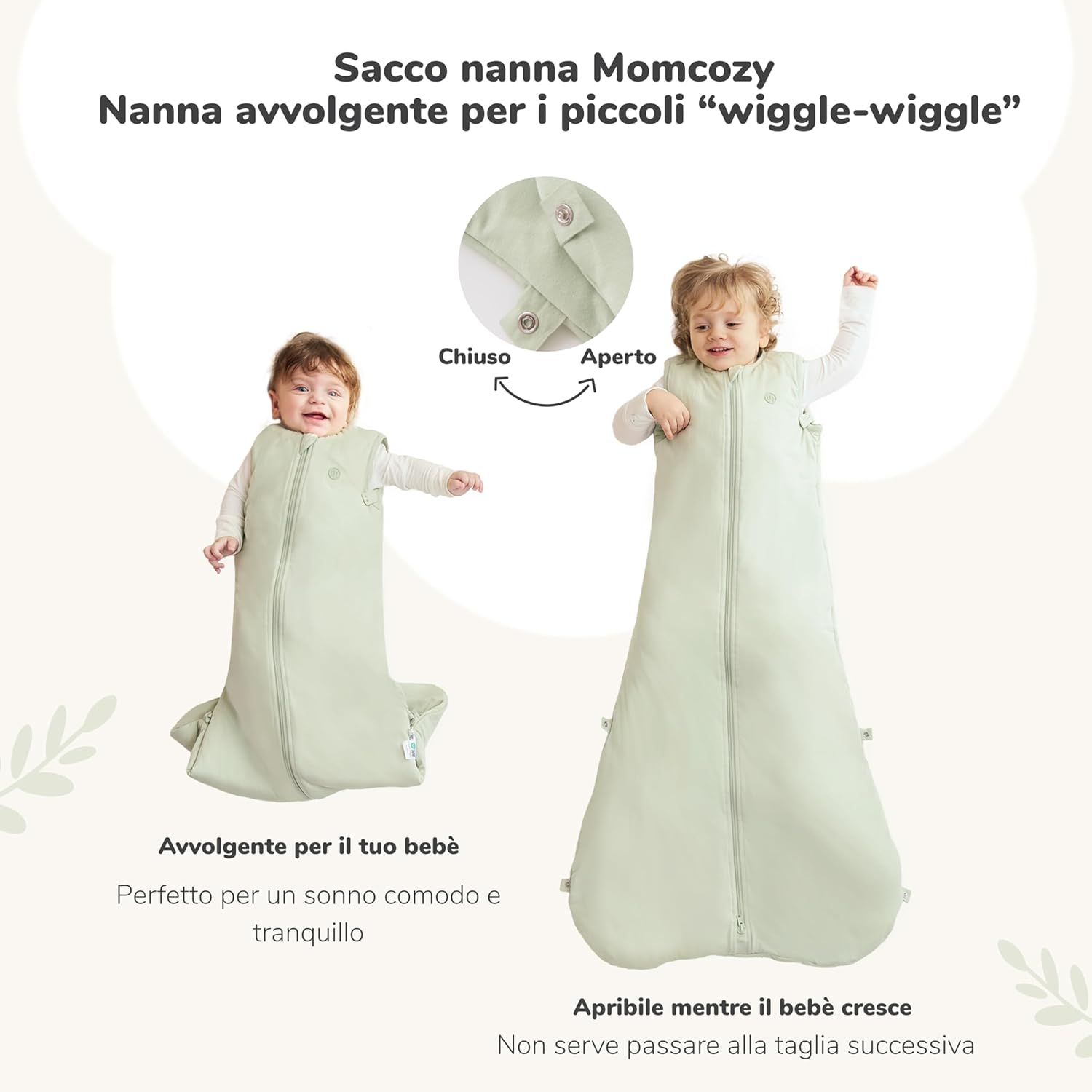 Thumbnail 3 de Momcozy Sacco Nanna per Bebè 1,5 TOG in Fibra di Bambù con SnapFit Regolabile
