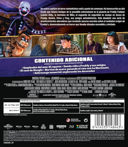 Thumbnail 1 de Five Nights at Freddy’s 2 (4K UHD + Blu-ray) de Universal: edición para revivir la historia en casa