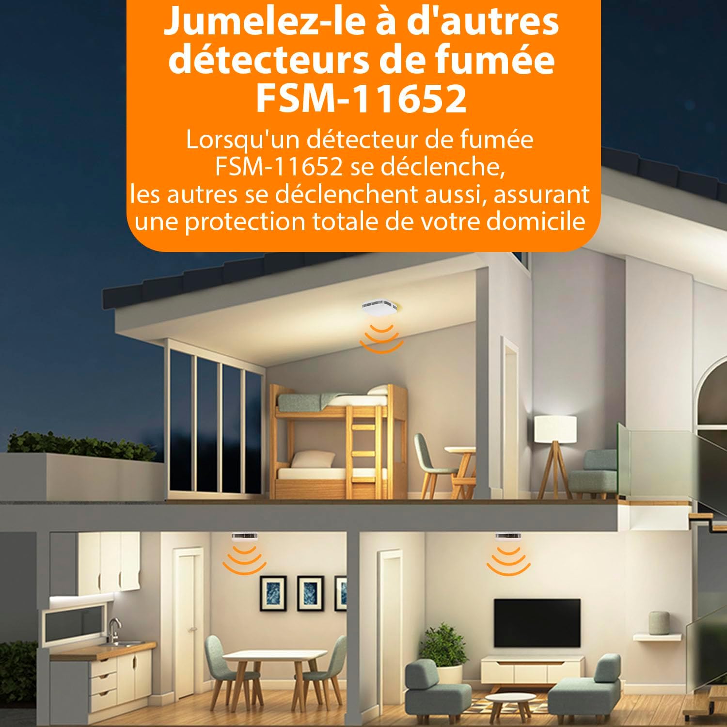 Thumbnail 3 de Smartwares FSM-11652 détecteurs de fumée 2 pièces 📢