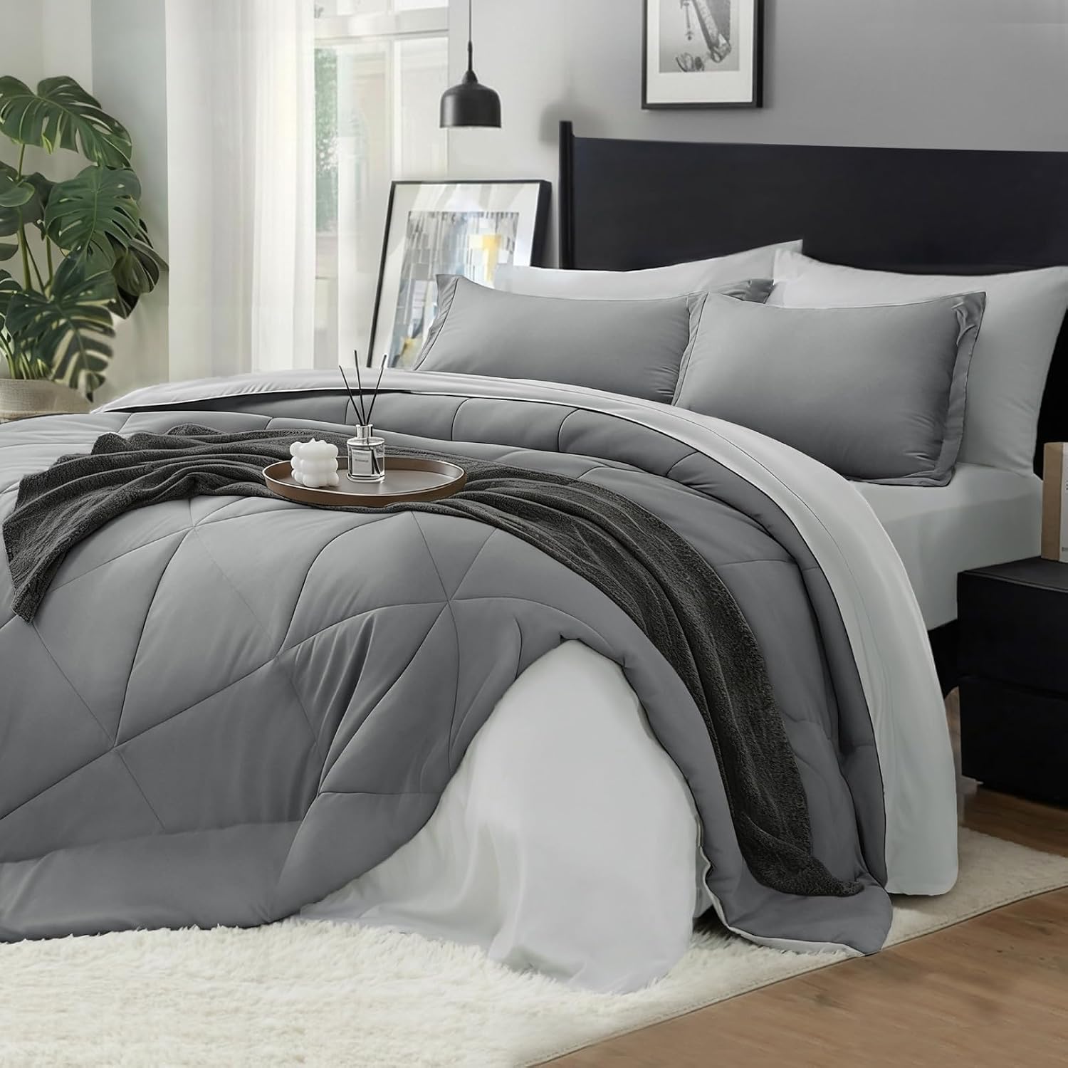 Detalle de BEDELITE Queen Comforter Set Bed in a Bag