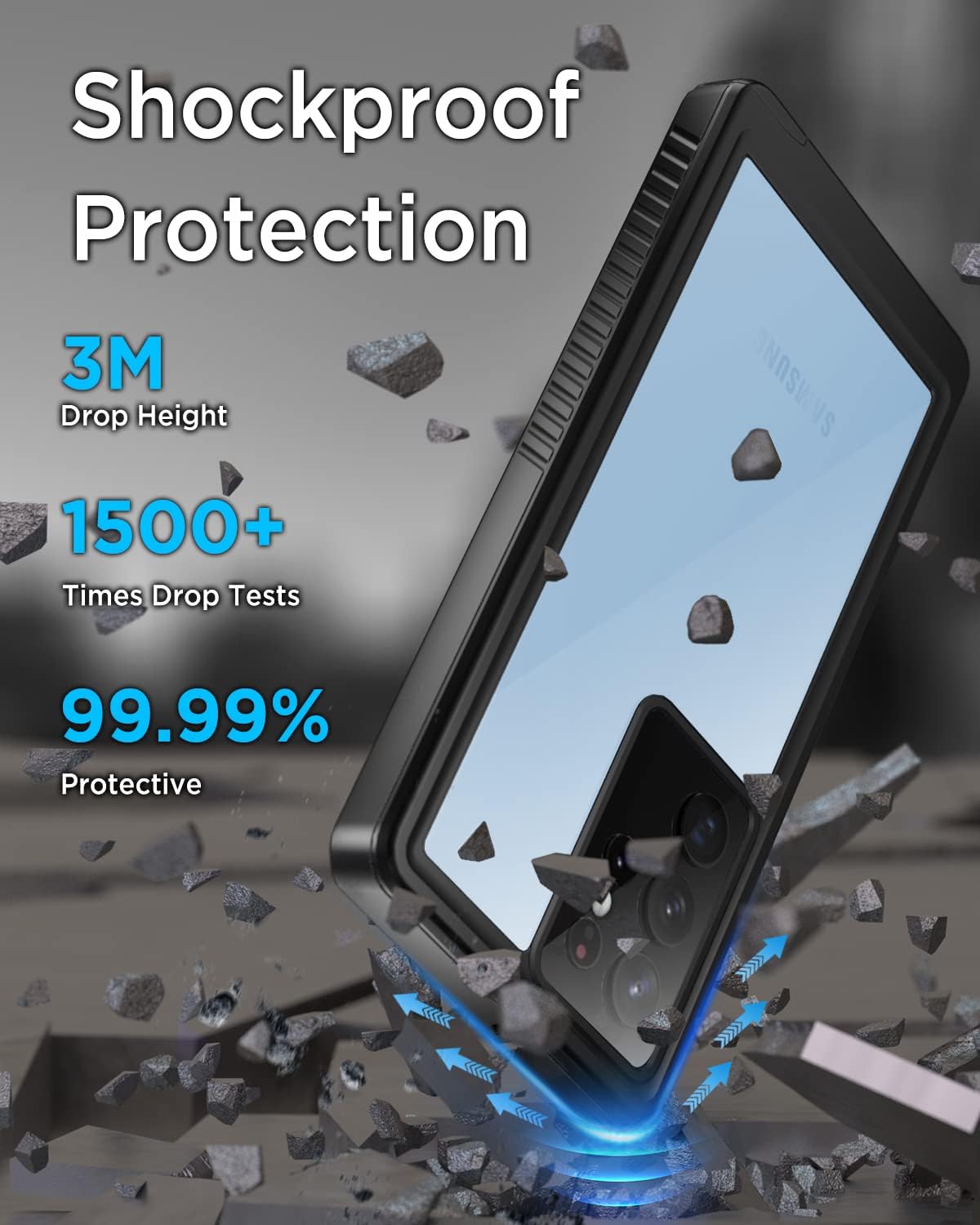 Thumbnail 3 de Beeasy 360° Protective Case for Samsung Galaxy S23 Ultra (IP68, 2m water, 3m drop) with Built-in Screen Protector