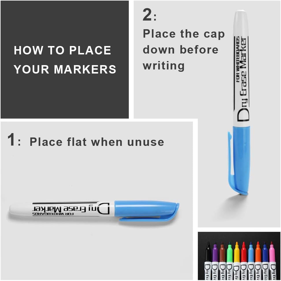 Thumbnail 2 de Volcanics Dry Wipe Pens Fine Tip, Box of 12 🖊️