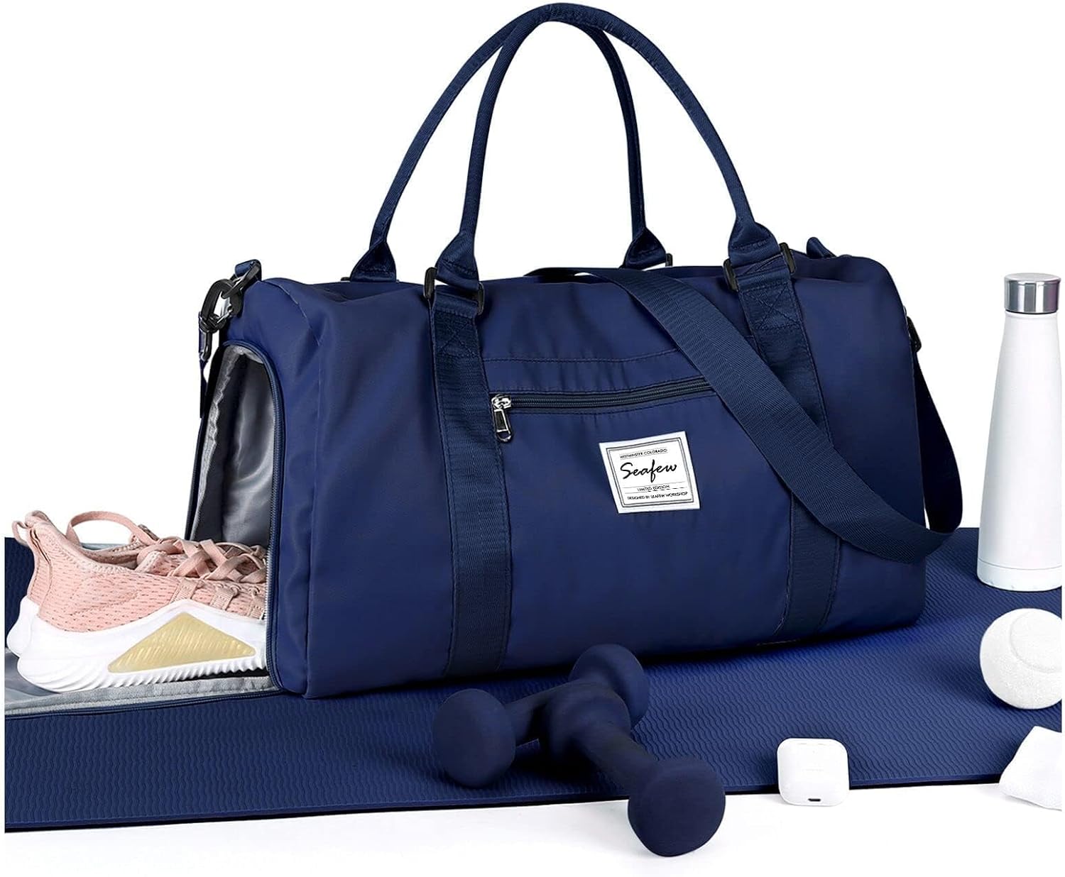 Detalle de HYC00 Sport Duffel Bag (HYC00) – Sporttasche mit Nassfach, Schuhfach und Tragevarianten