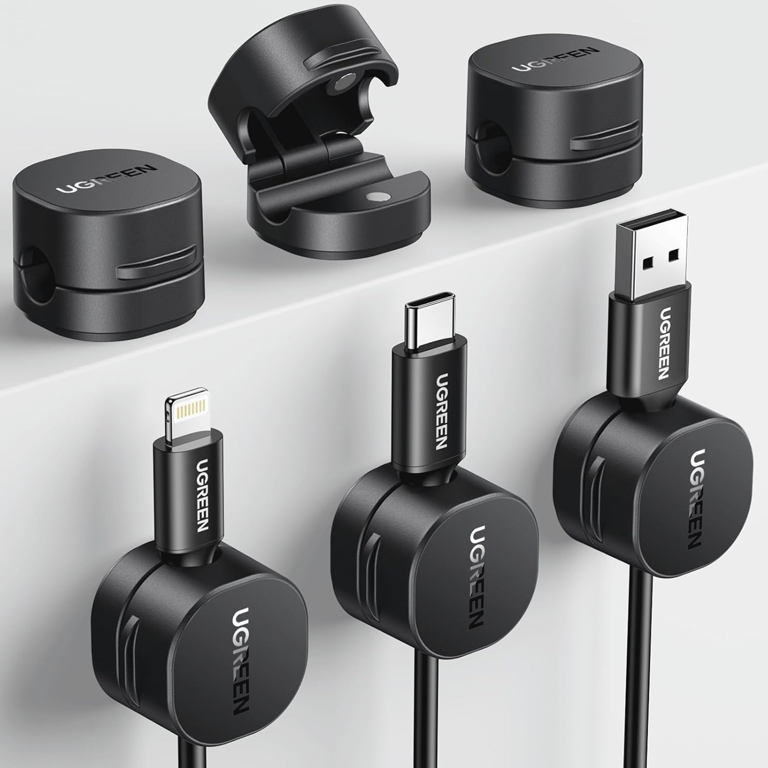 Detalle de UGREEN Magnetic Cable Clips 6-Pack