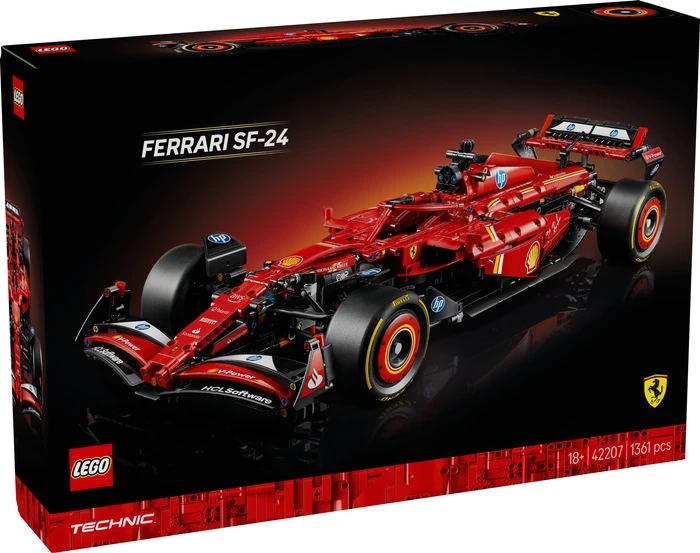 Detalle 2 de LEGO Technic Ferrari SF-24 F1 Rennauto 42207 – Ausstellungsmodell mit 1.361 Teilen