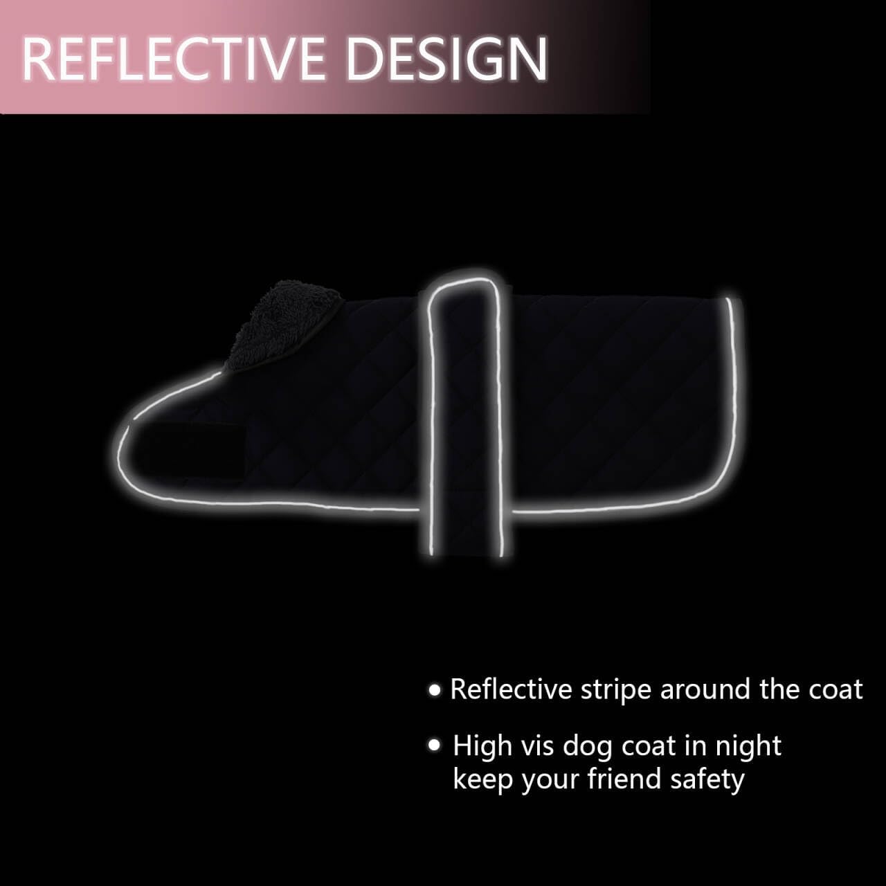 Thumbnail 4 de Morezi Dachshund Winter Coat with Fleece Lining (Dark Blue) – Padded, Windproof & Water-Resistant – Size S