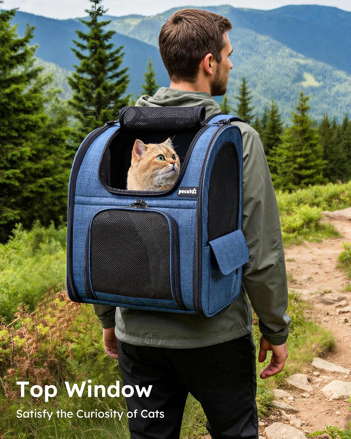 Detalle 2 de Pecute Cat Carrier Backpack for Pets Up to 11 lbs