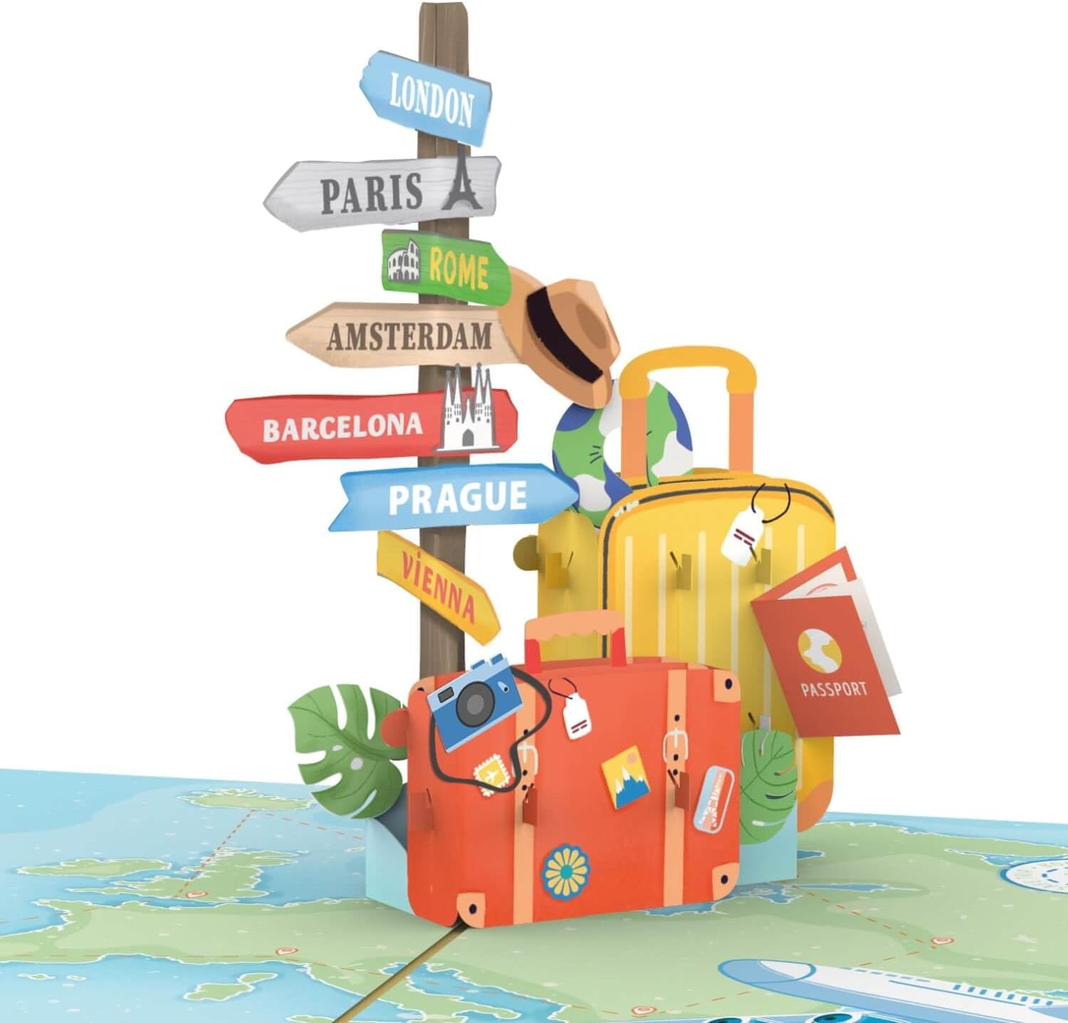 Thumbnail 6 de papercrush® Pop Up Carte cadeaux « Bon Voyage » – carte 3D avion pour bon cadeau voyage