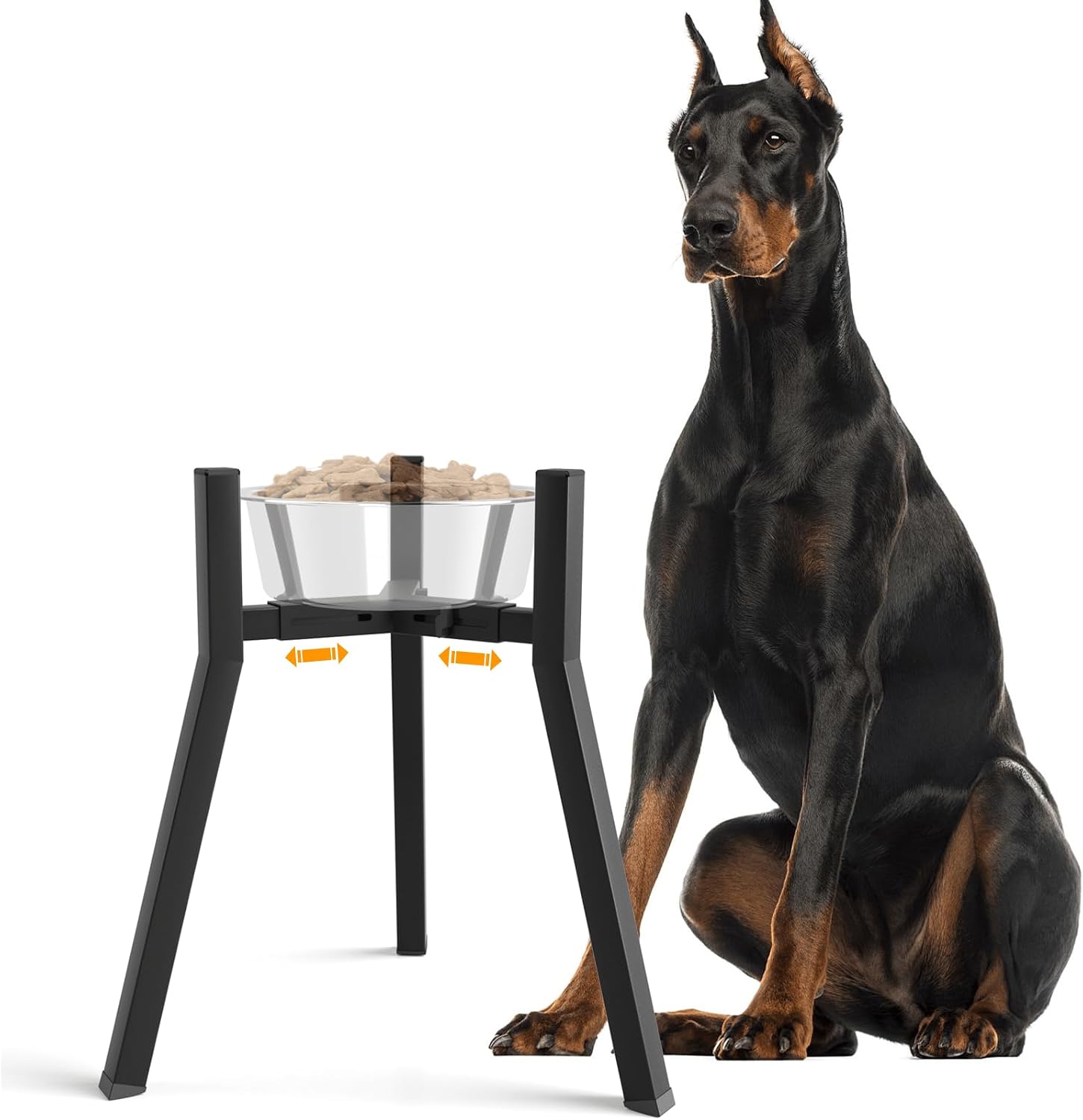 Detalle de Supporto rialzato per cani di taglia grande ADENGL: alimentazione comoda con larghezza regolabile