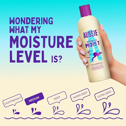 Thumbnail 6 de Aussie Miracle Moist Shampoo 1L Pump to Restore Brittle & Dry Hair