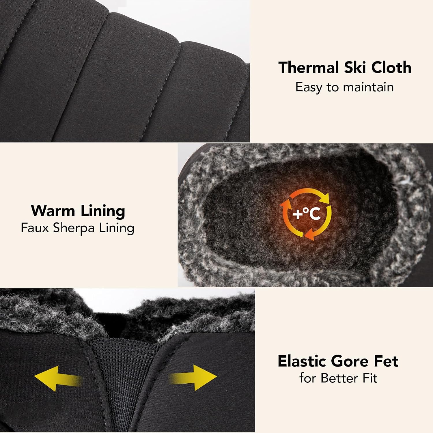 Detalle 2 de VeraCosy Men's Quilted Memory Foam Ankle Slippers