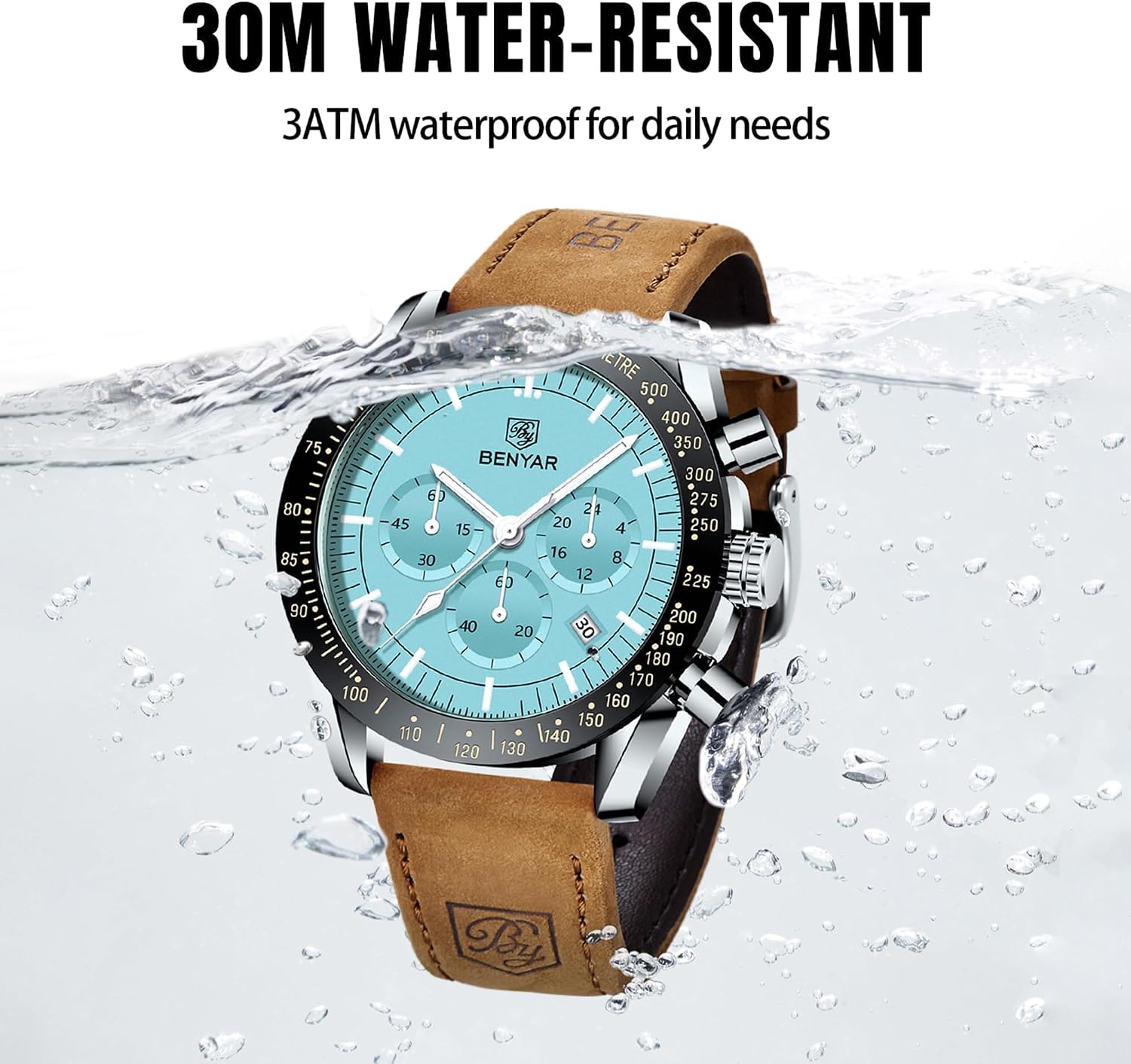 Detalle 2 de Benyar BY-5140 Chronograph Uhr 45 mm