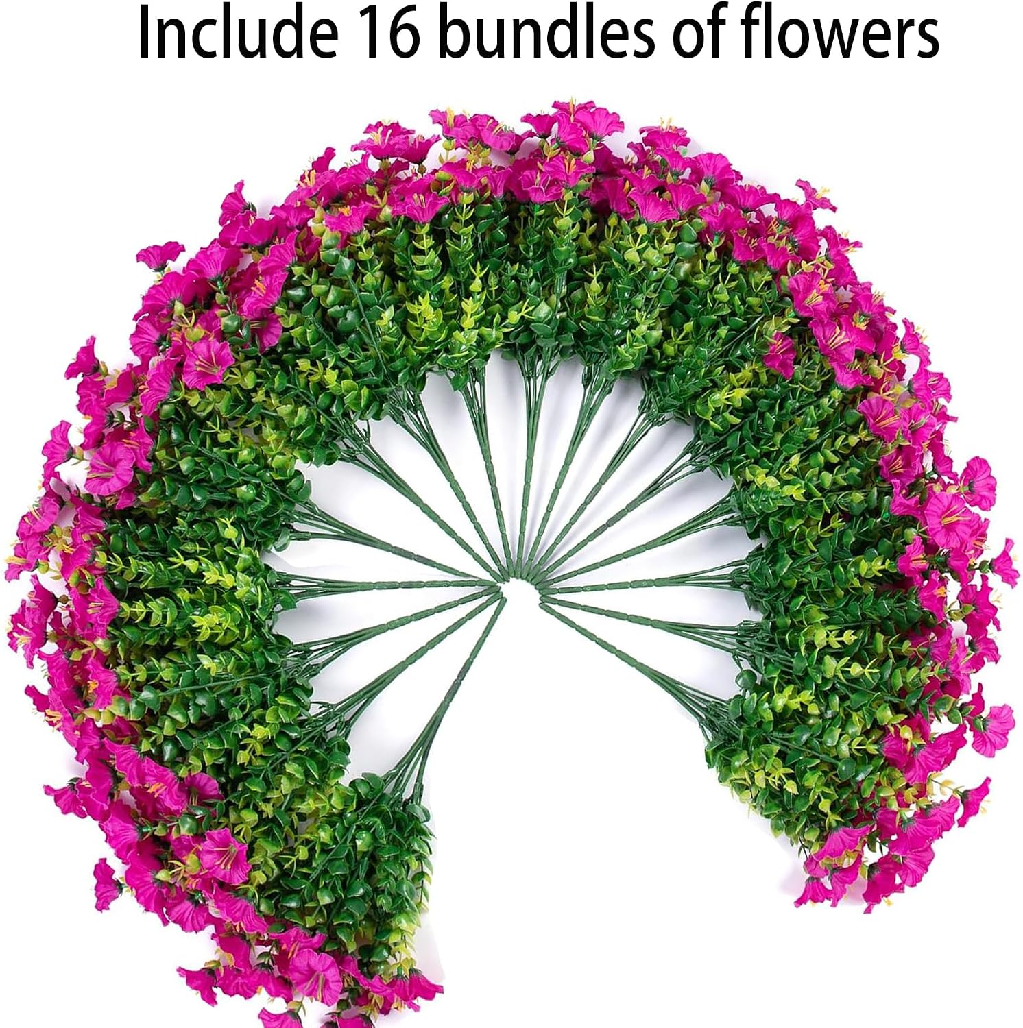 Thumbnail 2 de Morning Glory Outdoor Artificial Flowers 16 Pack