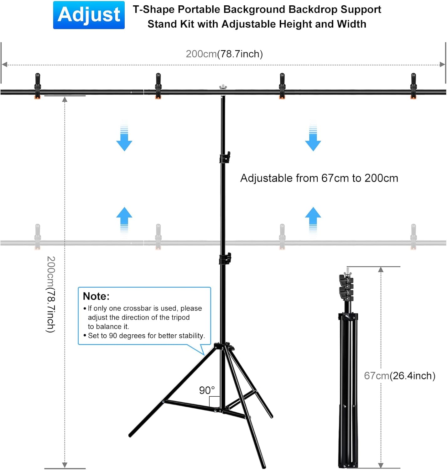 Detalle de PULUZ Greenscreen Backdrop with Stand 2x2m