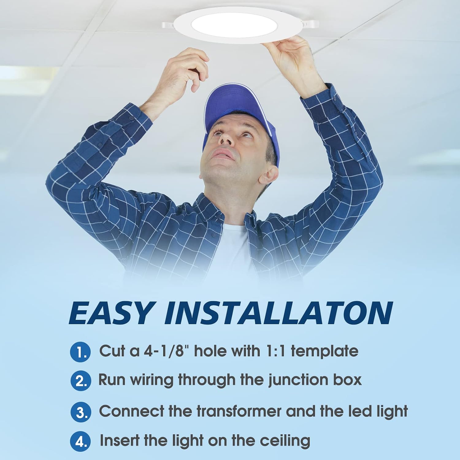 Thumbnail 3 de INCARLED 4-Inch 24-Pack Slim LED Pot Lights, 5CCT, Dimmable, 9W