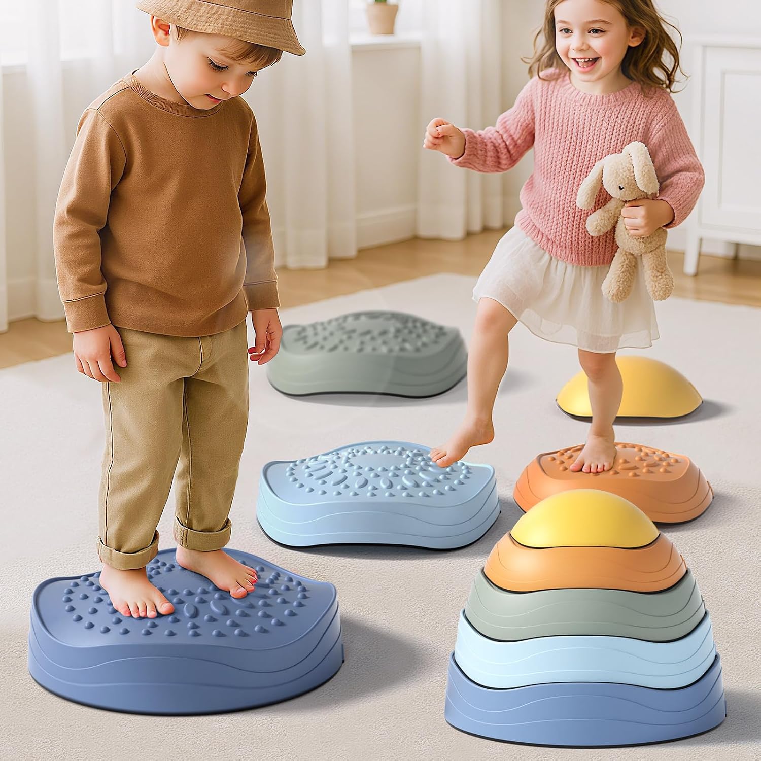 Thumbnail 6 de Lehoo Castle Stepping Stones for Kids (Age 3–5) – sensory balance stepping stones