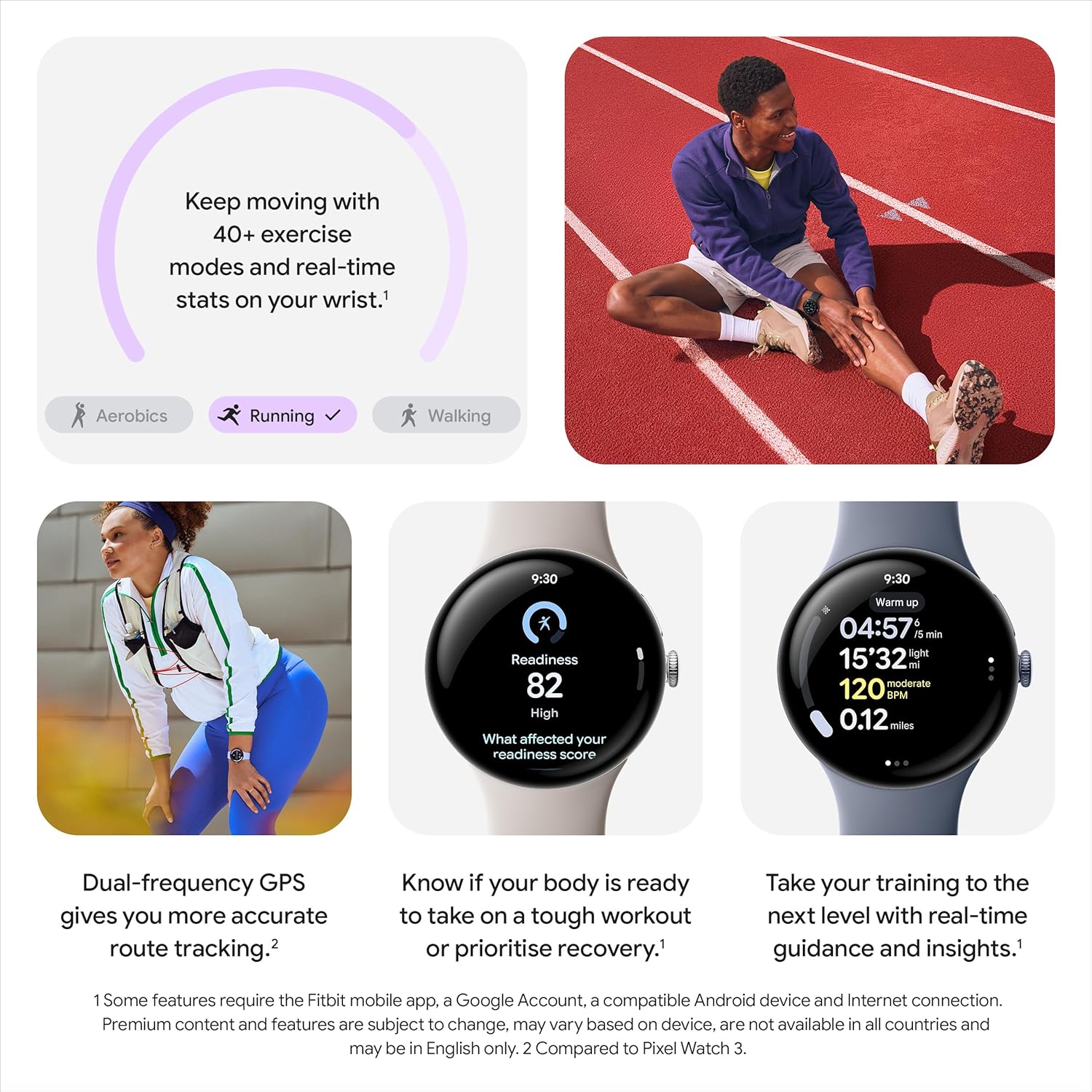 Thumbnail 6 de Google Pixel Watch 4 (45 mm) – Moonstone Satin Aluminium with LTE