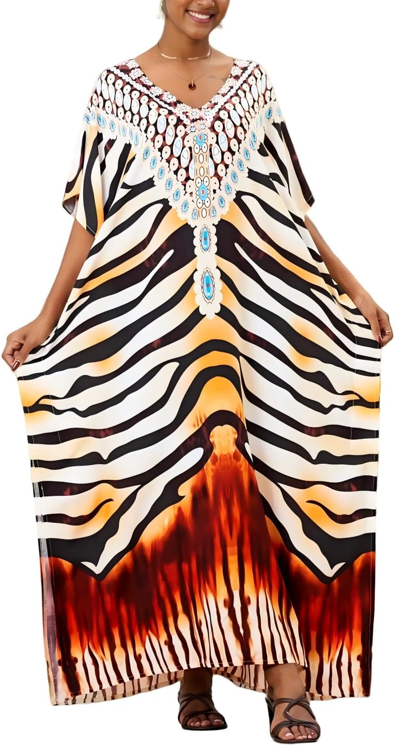 Thumbnail 6 de Kaftan Dresses for Women Plus Size Bathing Suit Cover Up Caftan Maxi Beach Dress