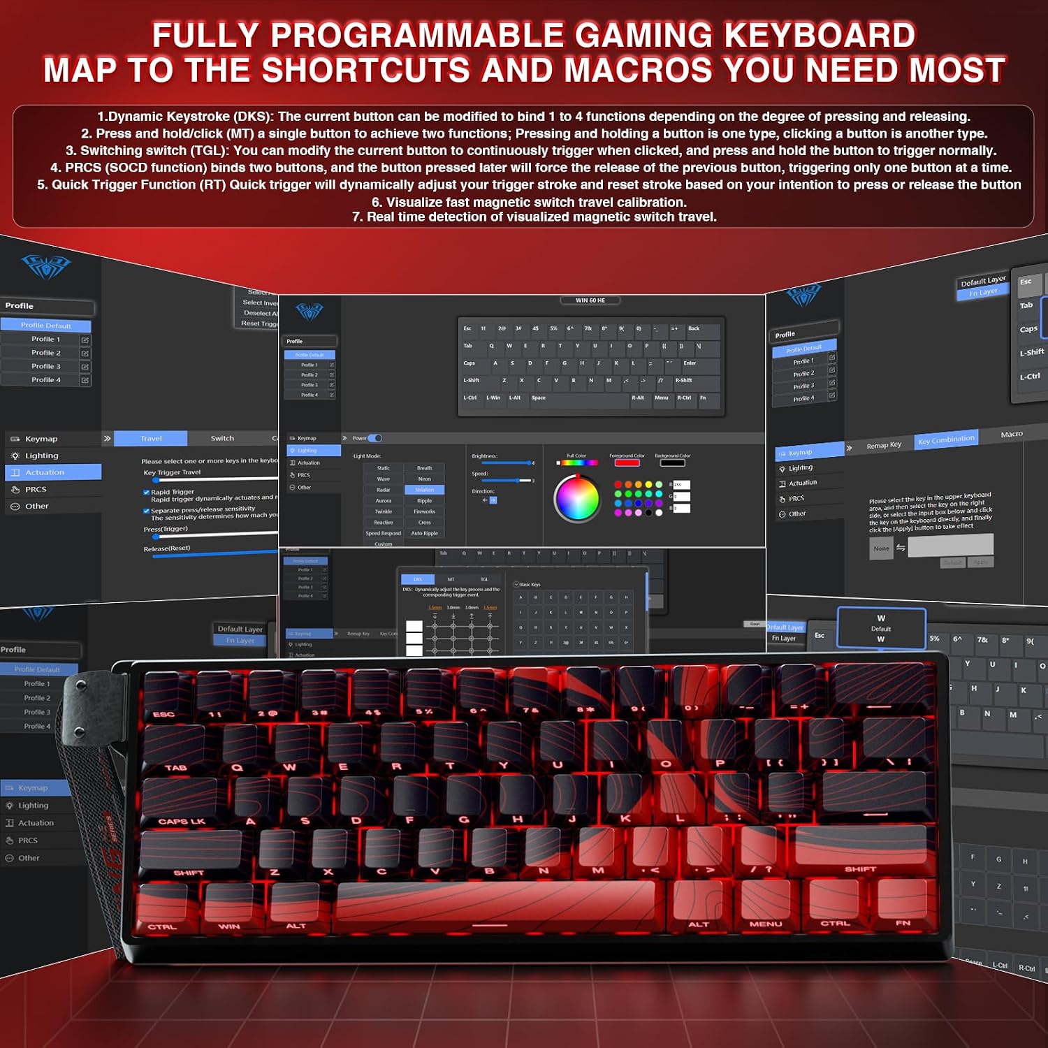 Detalle 2 de AULA WIN60HE MAX Gaming Tastatur mit 8000 Hz